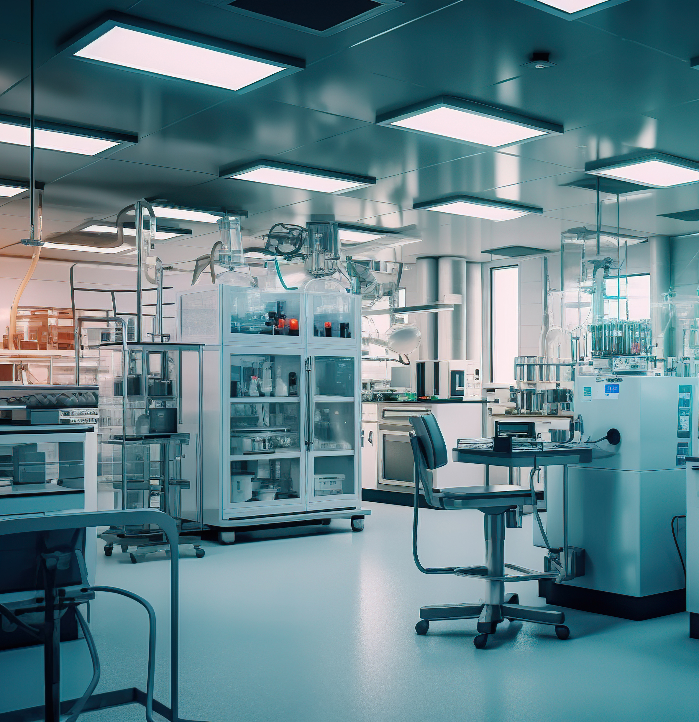Laboratório moderno equipado para pesquisa e desenvolvimento químico